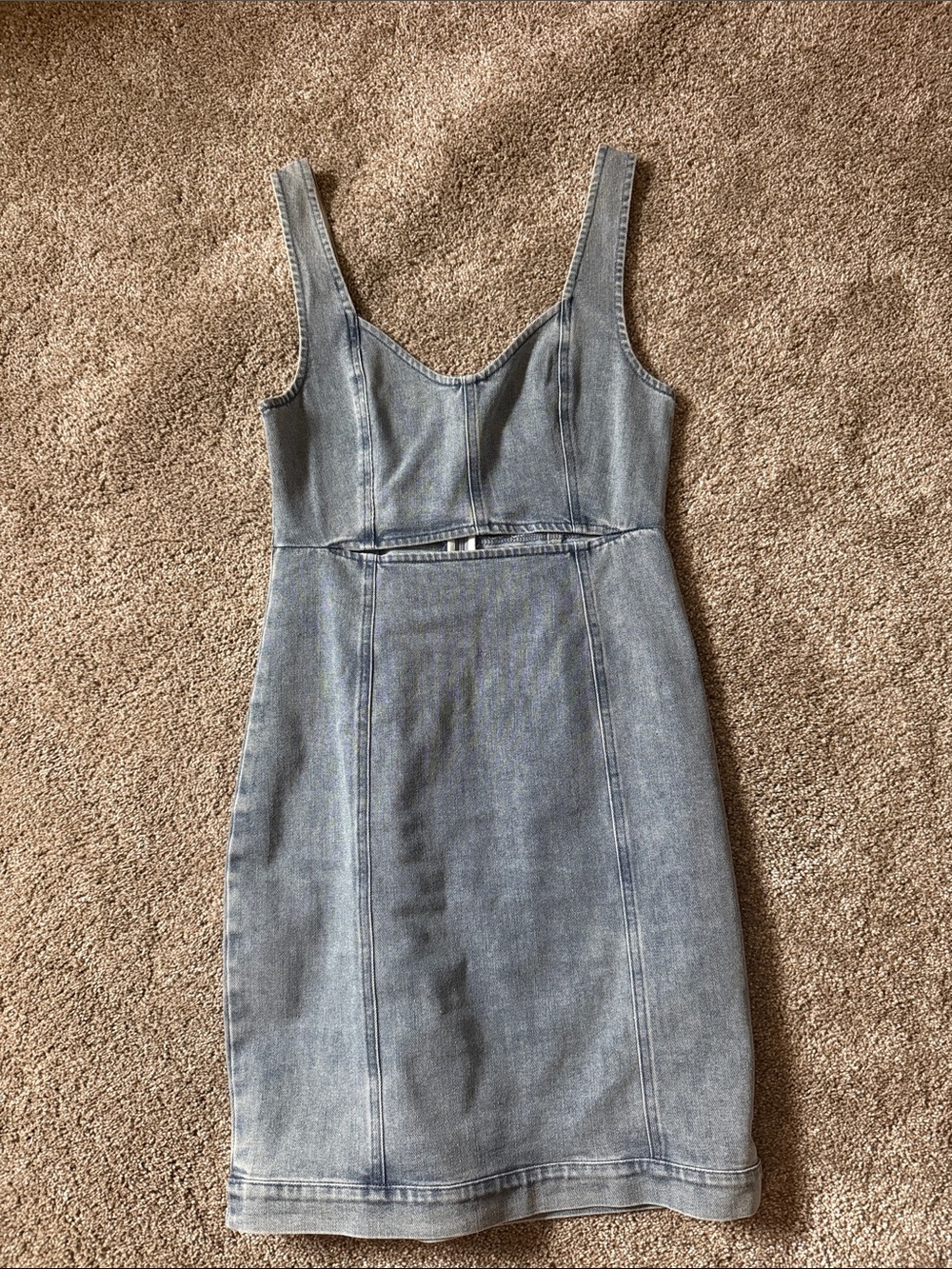 Lulu's Light Blue Denim Overall Dress